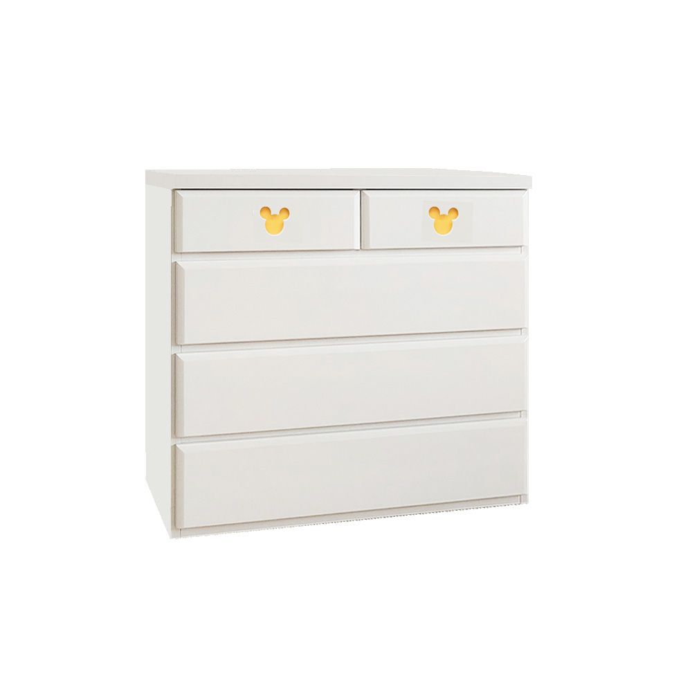 80cm幅 4段　ミキット 木製 ミッキーマウス チェスト 収納ボックス 日本製 ホワイト タンス 子供部屋 ディズニー家具