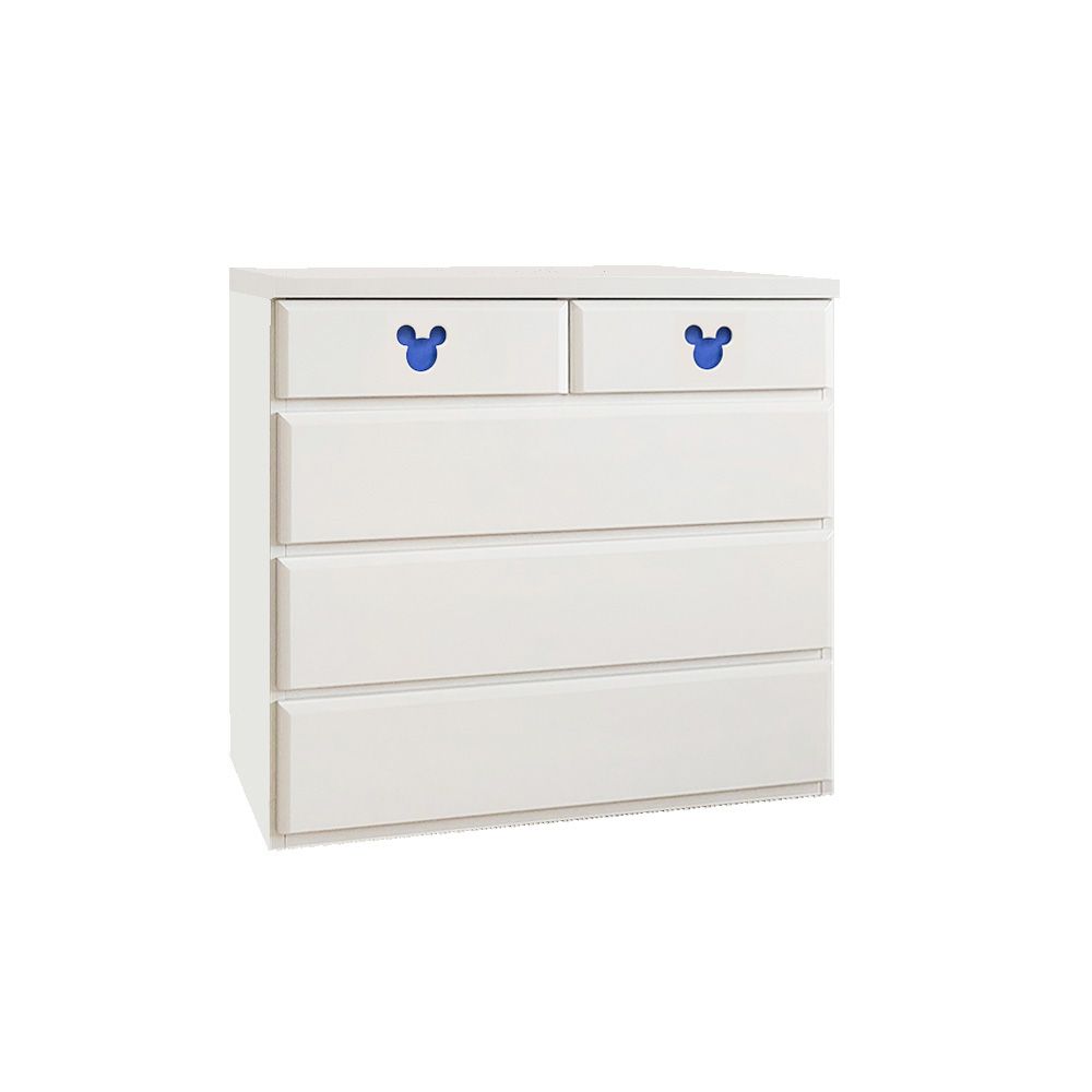 80cm幅 4段　ミキット 木製 ミッキーマウス チェスト 収納ボックス 日本製 ホワイト タンス 子供部屋 ディズニー家具