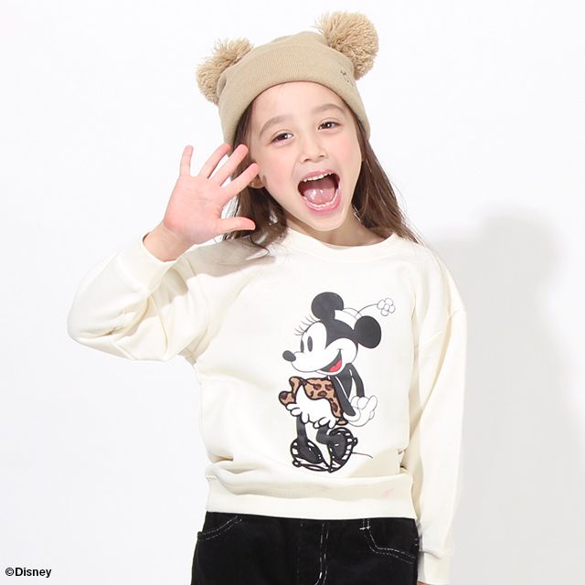 公式 ショップディズニー ベビードール ミニー アニマル柄貼付 トレーナー 親子お揃い 7529k