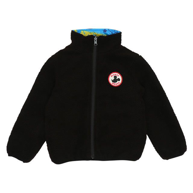 【ベビードール】ミッキー リバーシブルアウター 7662K / ベビーサイズ キッズ トップス 長袖 アウター ジャケット ブルゾン ジャンパー 羽織 ボア もこもこ あったか 秋冬