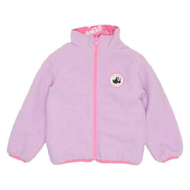 【ベビードール】ミニー リバーシブルアウター 7662K / ベビーサイズ キッズ トップス 長袖 アウター ジャケット ブルゾン ジャンパー 羽織 ボア もこもこ あったか 秋冬