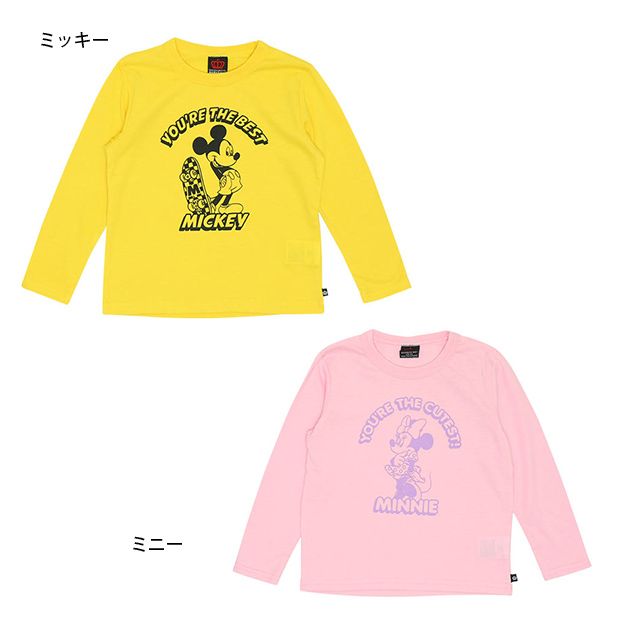 【ベビードール】ミニー プリントロンT 7663K / ベビーサイズ キッズ トップス 長袖 クルーネック 天竺素材