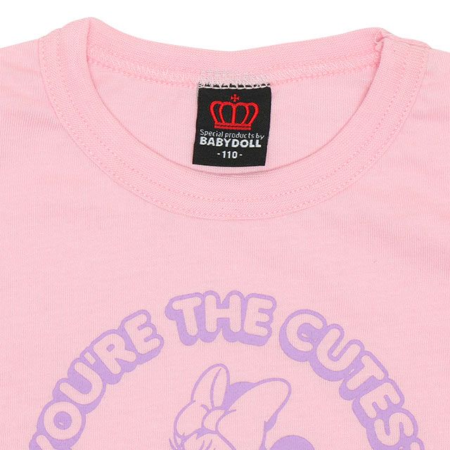 【ベビードール】ミニー プリントロンT 7663K / ベビーサイズ キッズ トップス 長袖 クルーネック 天竺素材