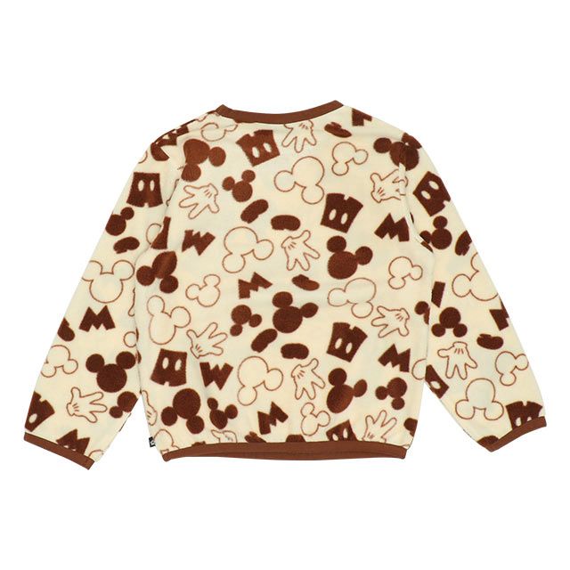 【ベビードール】ミッキー 総柄フリーストレーナー 7664K / ベビーサイズ キッズ トップス 長袖 フリース素材 秋冬