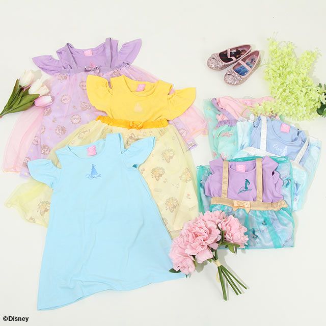 【ベビードール】ジャスミン プリンセス / 3WAYワンピースセット 7854K / ベビーサイズ キッズ トップス スカート ワンピース キャミワンピ ウエスト調整可 肩紐取り外し可 仮装 コスチューム コスプレ