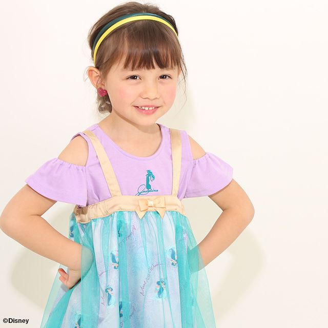 【ベビードール】ジャスミン プリンセス / 3WAYワンピースセット 7854K / ベビーサイズ キッズ トップス スカート ワンピース キャミワンピ ウエスト調整可 肩紐取り外し可 仮装 コスチューム コスプレ