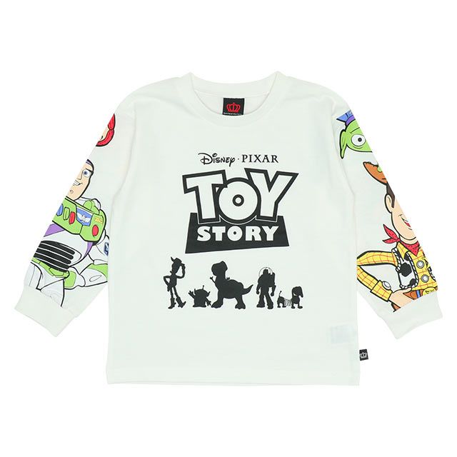 【ベビードール】親子お揃い ディズニー 袖キャラクターロンT 7867K