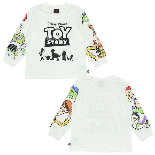 【ベビードール】親子お揃い ディズニー 袖キャラクターロンT 7867K