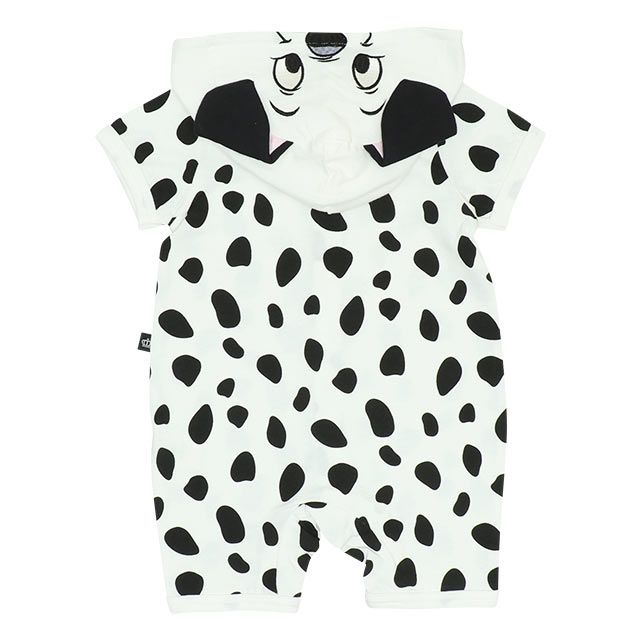 【ベビードール】１０１匹わんちゃん なりきるロンパース 7874B / ベビーサイズ 赤ちゃん 出産祝い 贈り物 プレゼント ベビー服 フード付き 立体モチーフ スナップボタン センター開き 仮装 コスチューム コスプレ