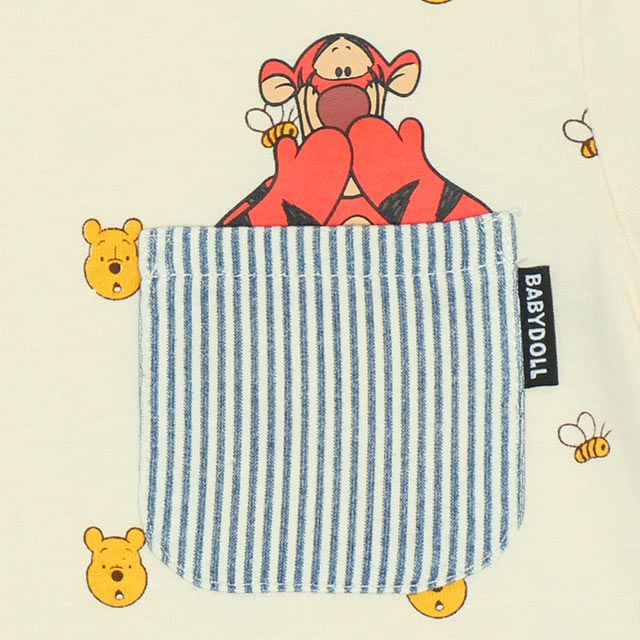 【ベビードール】プー＆ティガー ポケットTシャツ 7878K