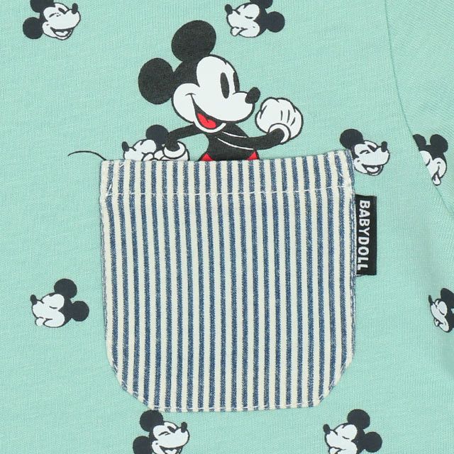 【ベビードール】ミッキー ポケットTシャツ 7878K
