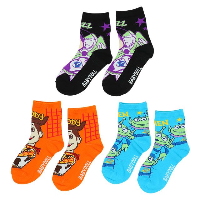 【ベビードール】トイストーリー クルーソックスセット 7895