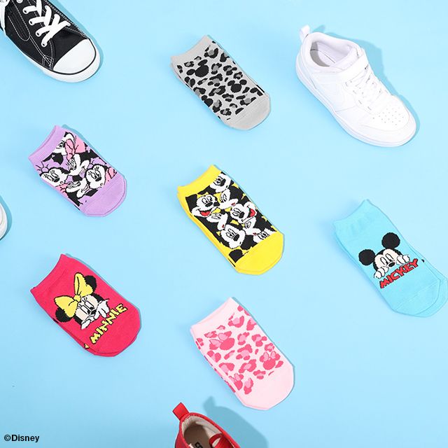 【ベビードール】ミニー スニーカーソックスセット 7958 / ベビーサイズ キッズ くつ下 靴下 3足セット 3足組み 3点セット プチプラ 10-13cm・13-16cm滑り止め付き