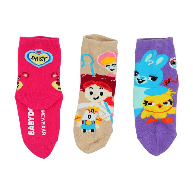 【ベビードール】トイ・ストーリー クルーソックスセット 5387 / ベビーサイズ キッズ 靴下 3足セット 3足組み 3点セット 10-13cm・13-16cm滑り止め付き スリンキー