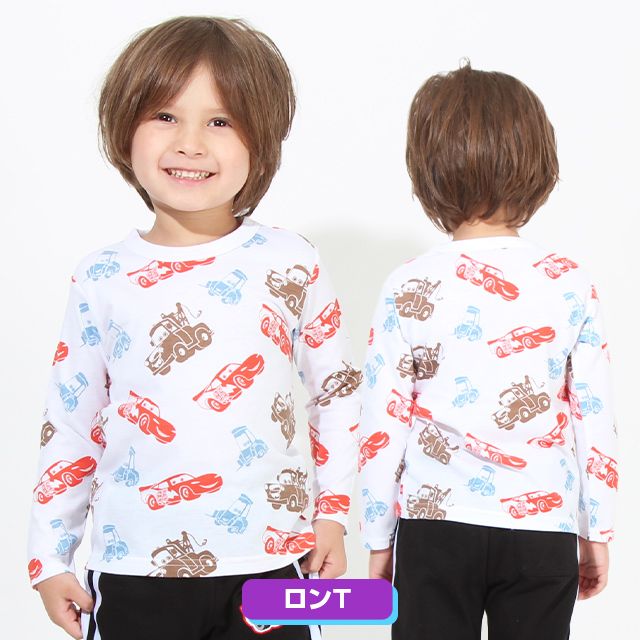【ベビードール】ライトニング・マックィーン メーター カーズ 総柄ロンT 7967K