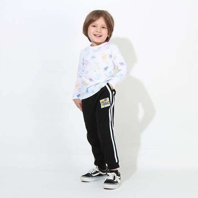 【ベビードール】トイ・ストーリー 総柄ロンT 7970K / キッズ トップス 長袖 天竺素材 バズ・ライトイヤー ウッディ レックス リトルグリーンメン スリンキー