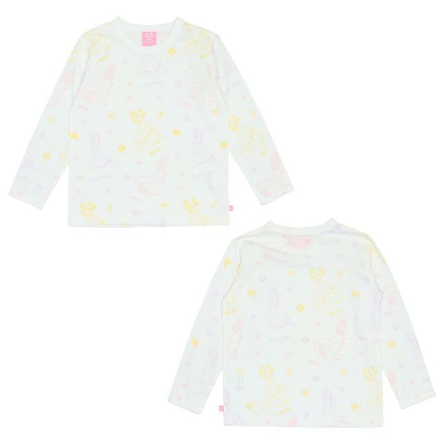 【ベビードール】ベル ラプンツェル アリエル プリンセス 総柄ロンT7973K