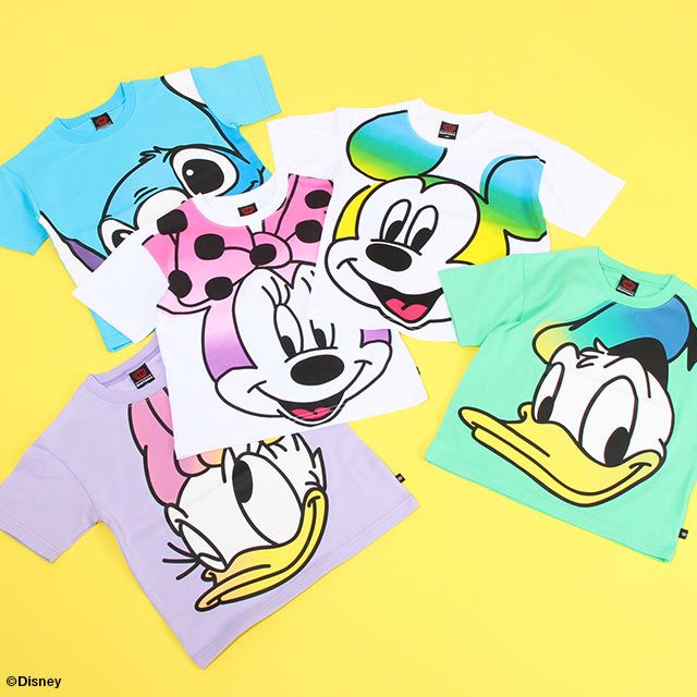 【ベビードール】ドナルド 親子お揃い グラデーションBIGフェイスTシャツ 8016K