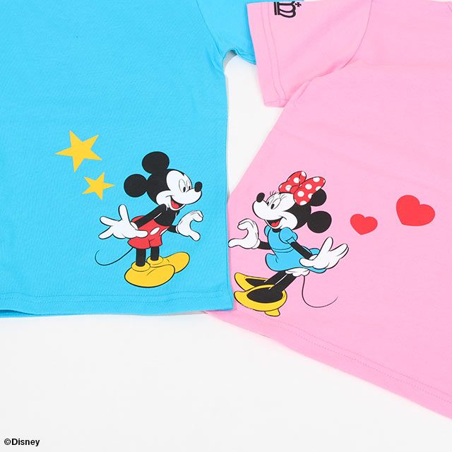 【ベビードール】ミッキー 親子お揃い つながるサングラスTシャツ 8019K
