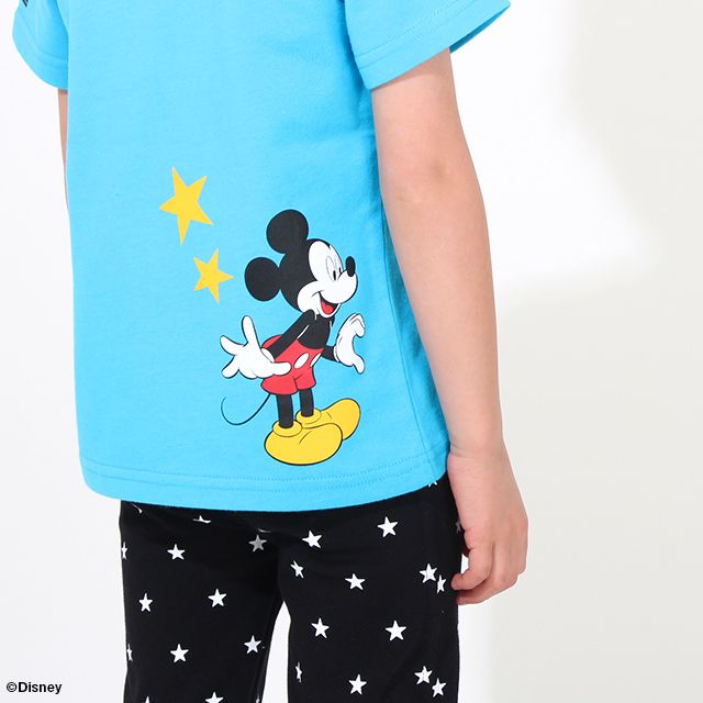 【ベビードール】ミッキー 親子お揃い つながるサングラスTシャツ 8019K