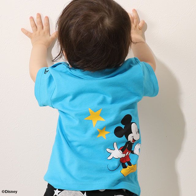 【ベビードール】ミッキー 親子お揃い つながるサングラスTシャツ 8019K
