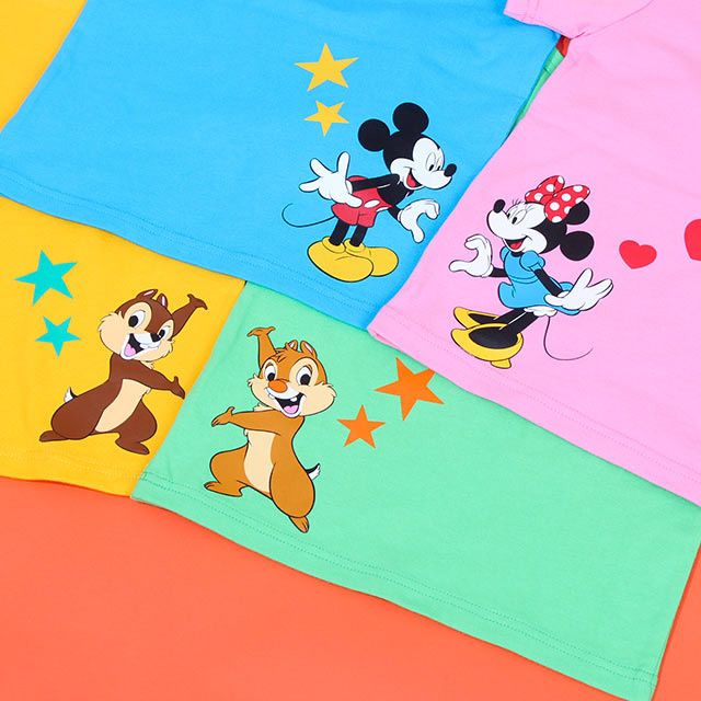 【ベビードール】チップ 親子お揃い つながるサングラスTシャツ 8019K