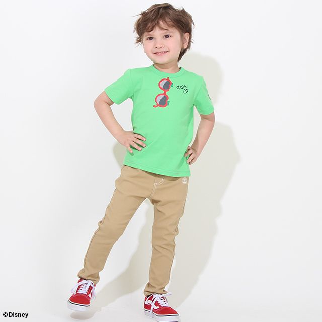 【ベビードール】デール 親子お揃い つながるサングラスTシャツ 8019K