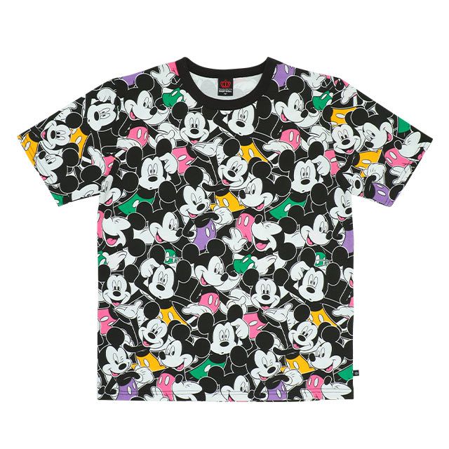 【ベビードール】ミッキー 総柄Tシャツ 親子お揃い 8022A