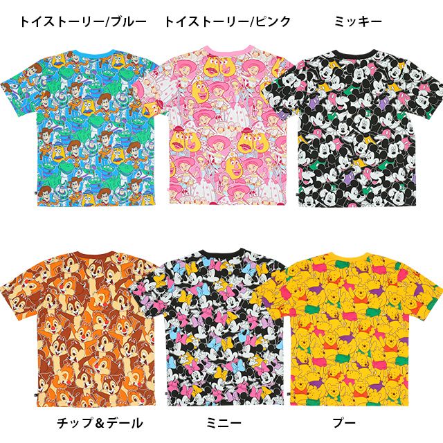 【ベビードール】プー 総柄Tシャツ 親子お揃い 8022A