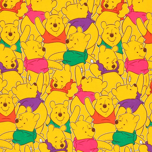 【ベビードール】プー 総柄Tシャツ 親子お揃い 8022A