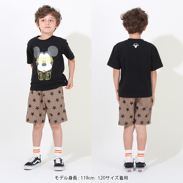 【ベビードール】ミッキー 蓄光Tシャツ 親子お揃い 8024K