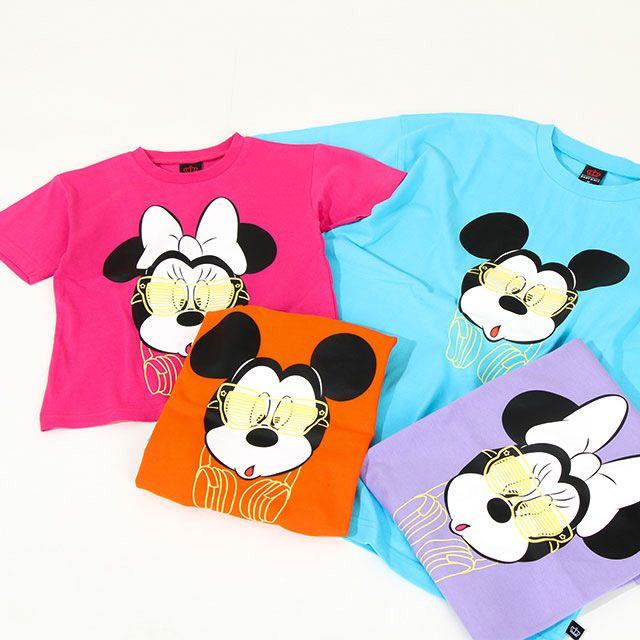 【ベビードール】ミニー 蓄光Tシャツ 親子お揃い 8024K