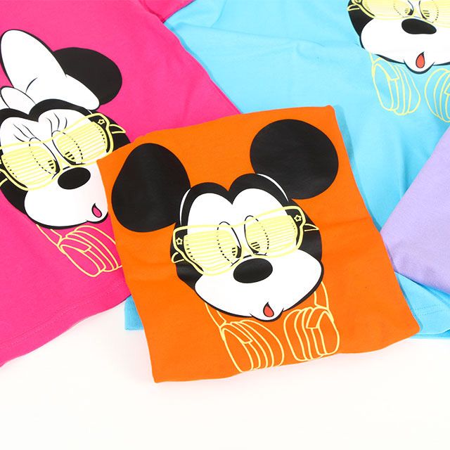 【ベビードール】ミニー 蓄光Tシャツ 親子お揃い 8024K