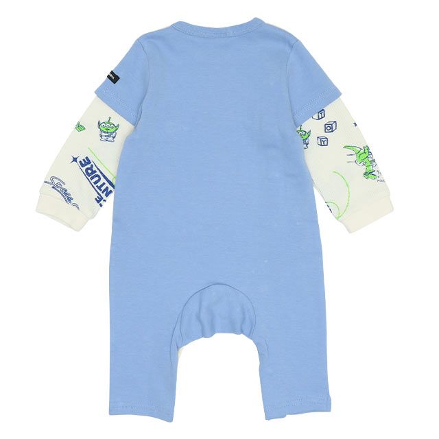 【ベビードール】バズ ワッフルレイヤードロンパース7058B / ベビー服 つなぎ 長袖 ボディ肌着 カバーオール レイヤード風 ワッフル素材