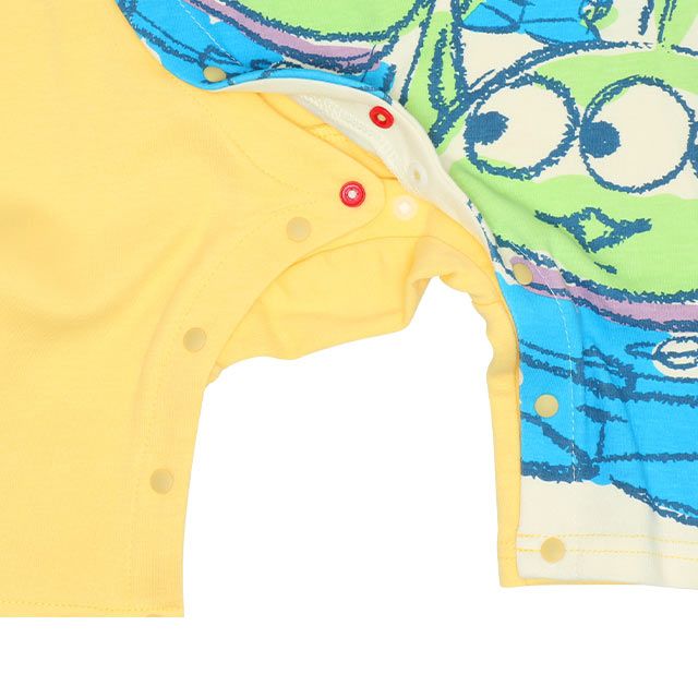 【ベビードール】バズ ワッフルレイヤードロンパース7058B / ベビー服 つなぎ 長袖 ボディ肌着 カバーオール レイヤード風 ワッフル素材