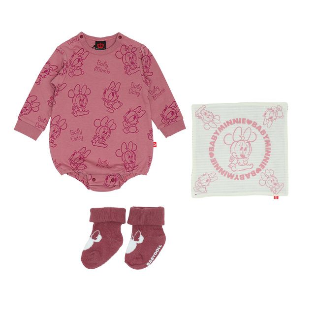 公式 ショップディズニー ベビードール ギフトbox付き ディズニー 総柄ベビーギフトセット 53b Dy ミニー