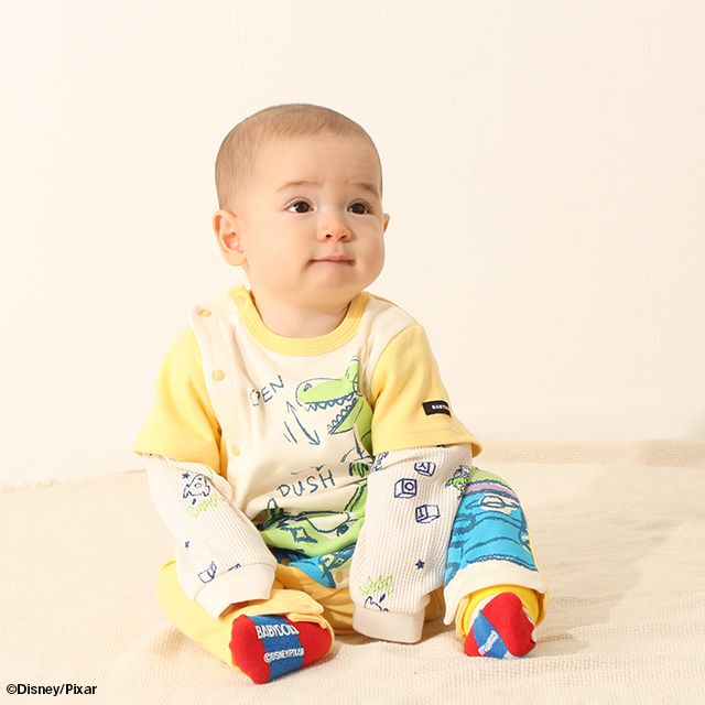 【ベビードール】 ディズニー キャラクターワッフルレイヤードロンパース7058B エイリアン