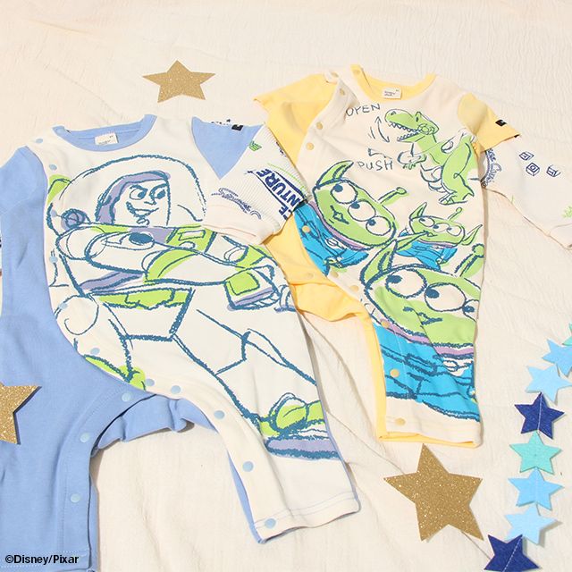 【ベビードール】 ディズニー キャラクターワッフルレイヤードロンパース7058B エイリアン