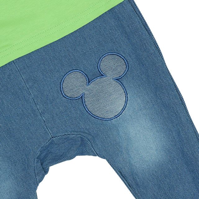 【ベビードール】ミッキー デニムキャラクター切替ロンパース 8197B