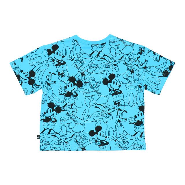 公式 ショップディズニー ベビードール 一部店舗 通販限定 親子お揃い ディズニー 総柄tシャツ 6468k ターコイズ ミッキーフレンズ