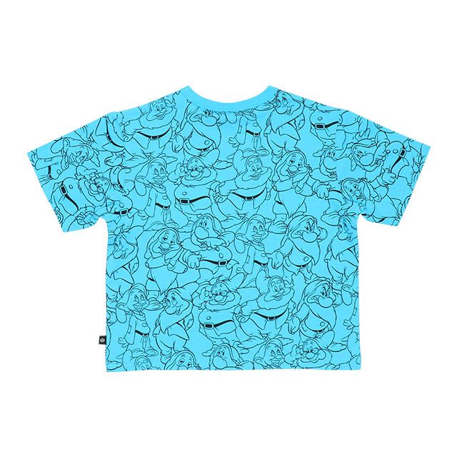 公式 ショップディズニー ベビードール 一部店舗 通販限定 親子お揃い ディズニー 総柄tシャツ 6468k ターコイズ 7人の小人