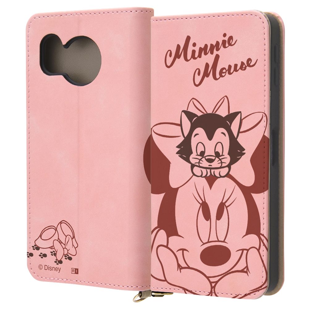 ミニーマウスとフィガロ 手帳型 ケース Raffine【受注生産】
