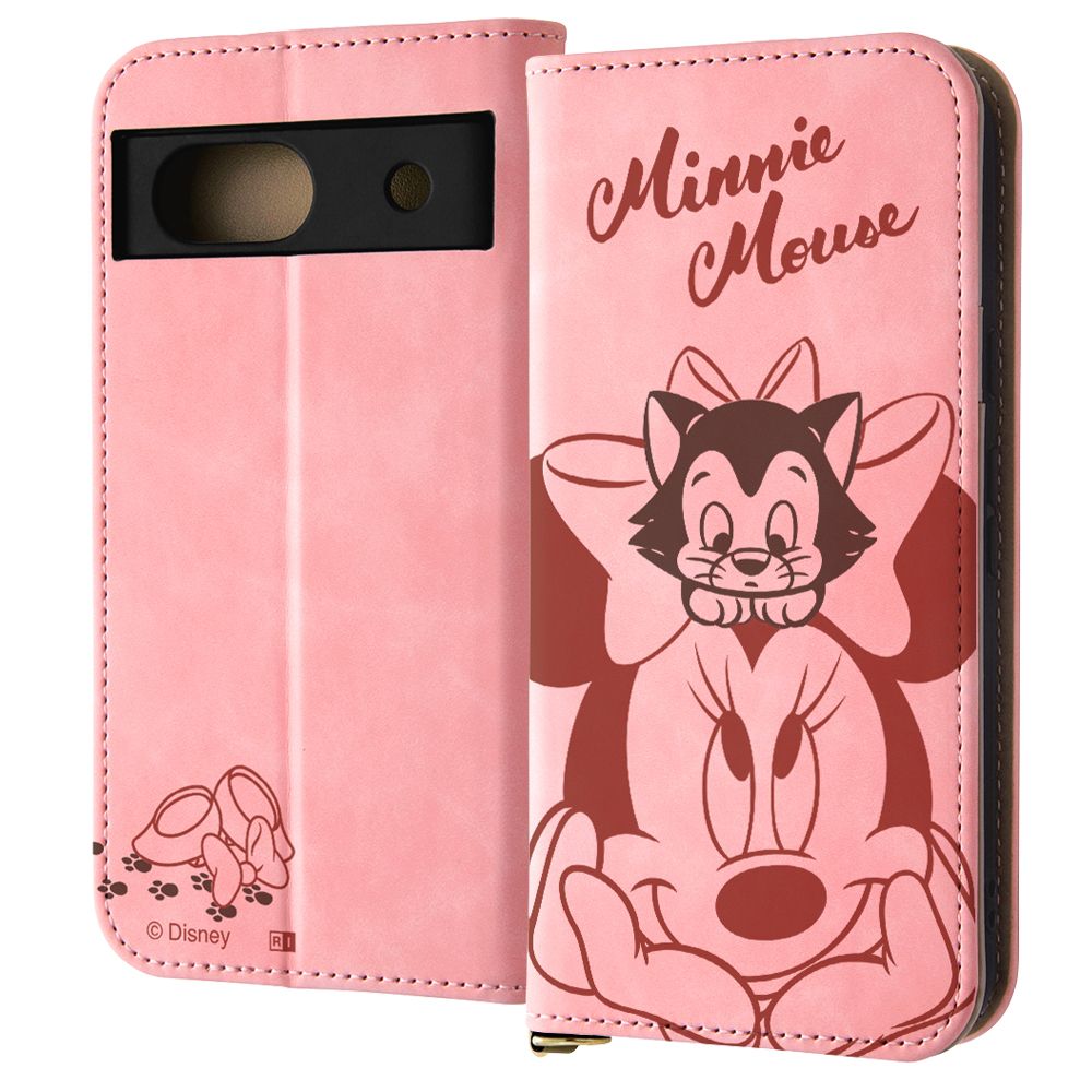 ミニーマウスとフィガロ 手帳型 ケース Raffine【受注生産】