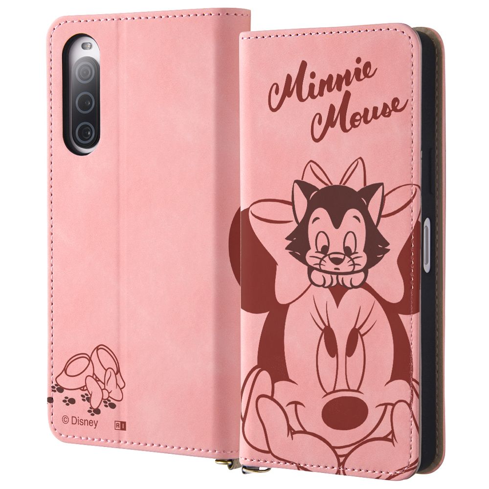 ミニーマウスとフィガロ 手帳型 ケース Raffine【受注生産】