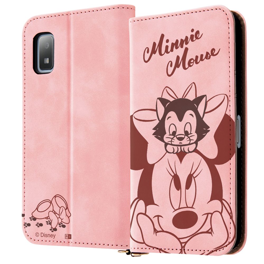 ミニーマウスとフィガロ 手帳型 ケース Raffine【受注生産】