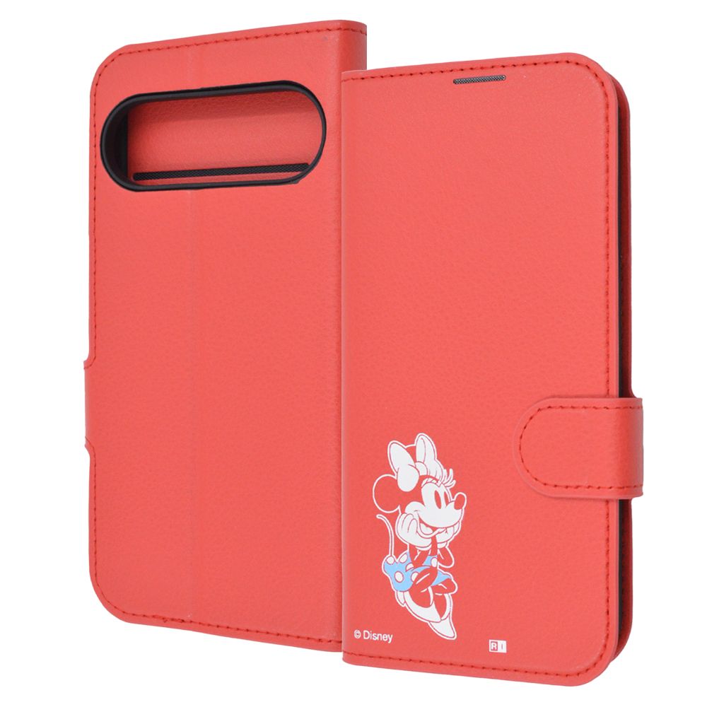 ミニーマウス_sitting2 手帳型ケース
