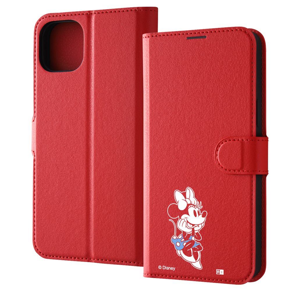 ミニーマウス_sitting2 手帳型ケース