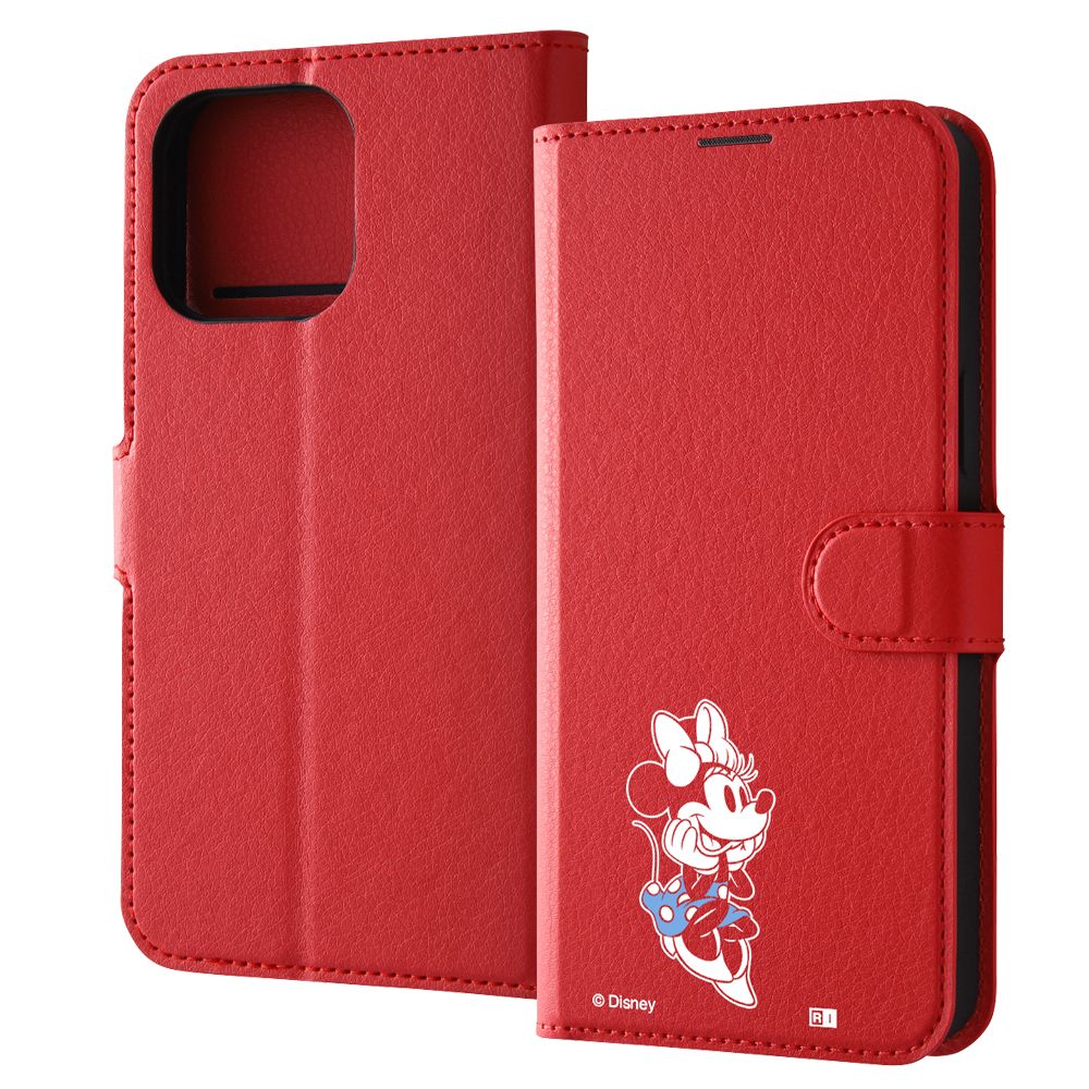 ミニーマウス_sitting2 手帳型ケース