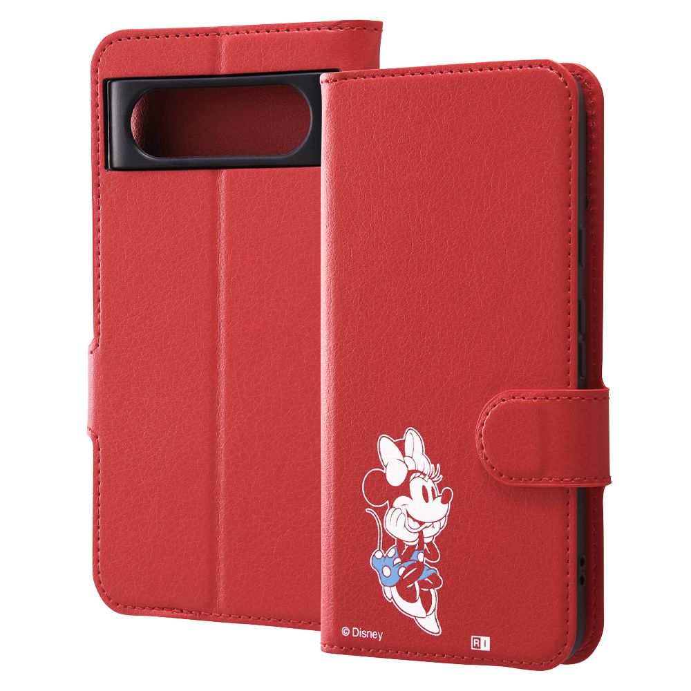 ミニーマウス_sitting2 手帳型ケース