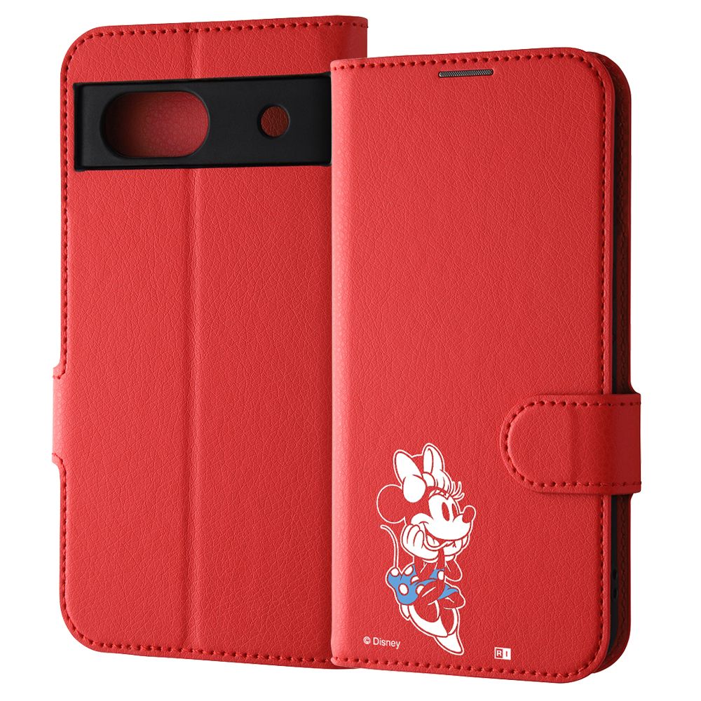 ミニーマウス_sitting2 手帳型ケース